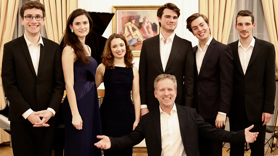 RCM students give a concert with lieder by Robert Kahn at German Embassy London in 2018, c. Norbert Meyn